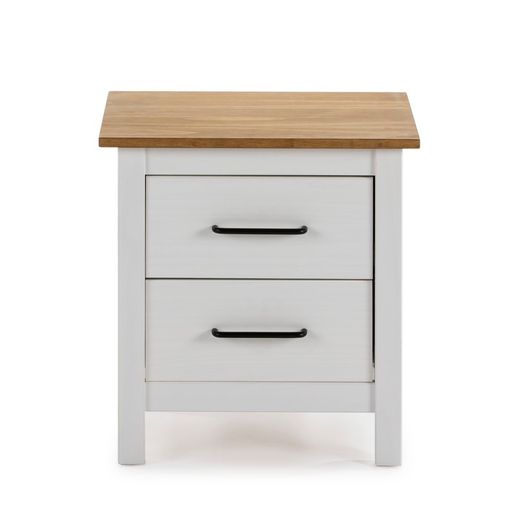 White pine wood bedside table, 46 x 35 x 49.5 cm