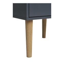 Κομοδίνο από ξύλο πεύκου σε μπλε γκρι, 40 x 35 x 55 cm | Bisley