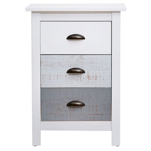 Chambre à coucher avec tête de lit, 2 tables de chevet et commode | romantique