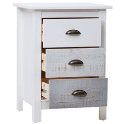 Chambre à coucher avec tête de lit, 2 tables de chevet et commode | romantique