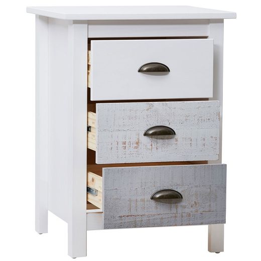 Chambre à coucher avec tête de lit, 2 tables de chevet et commode | romantique