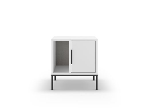 Table de chevet en bois blanc, 45 x 35 x 50 cm | Lani