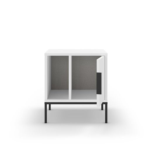 Table de chevet en bois blanc, 45 x 35 x 50 cm | Lani