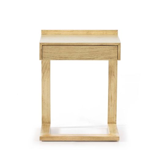 Weißer Nachttisch aus Holz, 50x35x69 cm