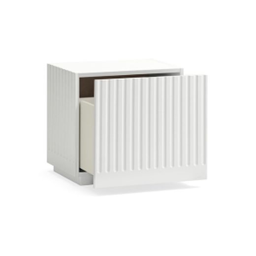 White and cream wooden bedside table, 52 x 38 x 50 cm | Doric