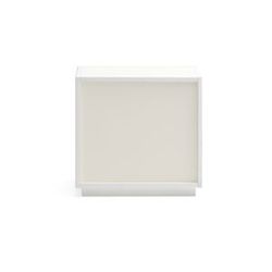 White and cream wooden bedside table, 52 x 38 x 50 cm | Doric