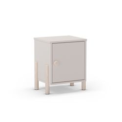 Table de chevet en bois crème, 39,4 x 30 x 47 cm | Énola