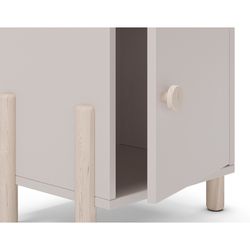 Table de chevet en bois crème, 39,4 x 30 x 47 cm | Énola