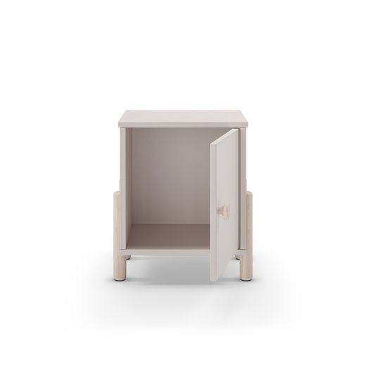 Table de chevet en bois crème, 39,4 x 30 x 47 cm | Énola