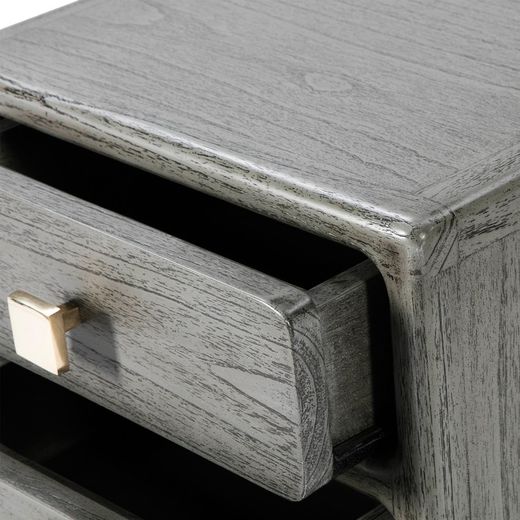 Table de chevet en bois gris 42X40X60 cm