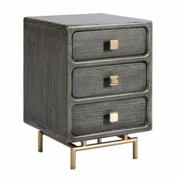 Table de chevet en bois gris 42X40X60 cm