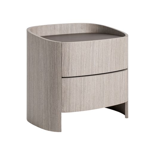 Mesita de noche de madera en gris, 55 x 42 x 51 cm | Burkina