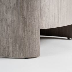 Mesita de noche de madera en gris, 55 x 42 x 51 cm | Burkina