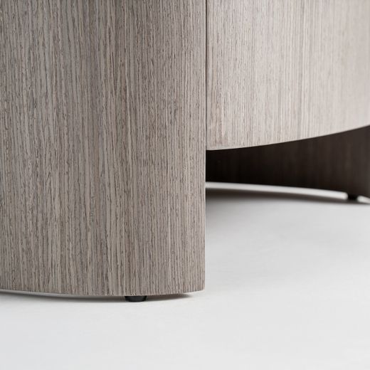 Mesita de noche de madera en gris, 55 x 42 x 51 cm | Burkina