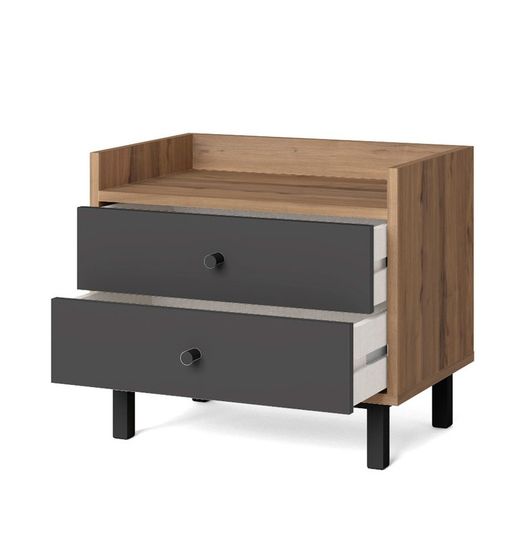 Ensemble de chambre, commode et 2 tables de chevet | malt