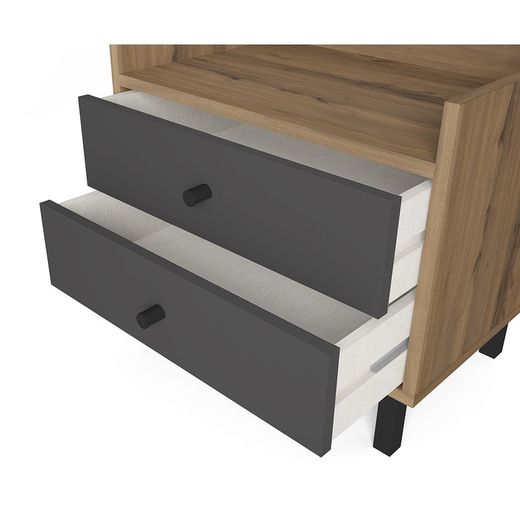Ensemble de chambre, commode et 2 tables de chevet | malt