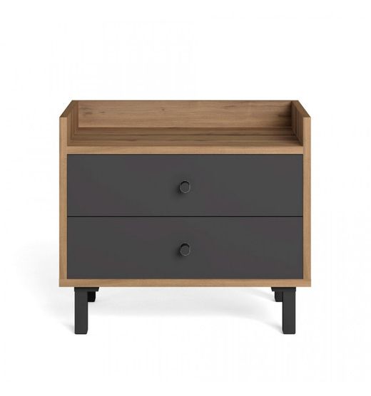 Ensemble de chambre, commode et 2 tables de chevet | malt