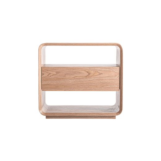 Mesita de noche de madera en marrón, 56 x 40 x 52 cm | Lira