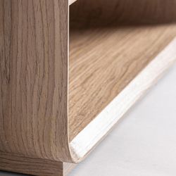 Mesita de noche de madera en marrón, 56 x 40 x 52 cm | Lira