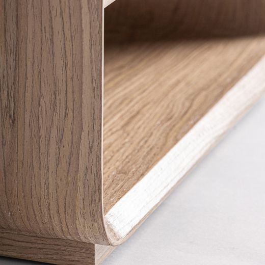 Mesita de noche de madera en marrón, 56 x 40 x 52 cm | Lira