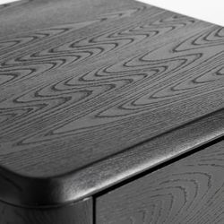 Mesita de noche de madera en negro, 46 x 46 x 51 cm | Caiza