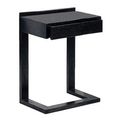 Sängbord av trä i svart, 50x35x69 cm