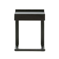 Mesa-de-cabeceira de madeira em preto, 50x35x69 cm