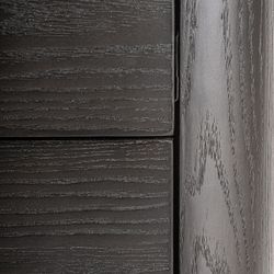 Mesita de noche de madera en negro, 55 x 42 x 48 cm | Wolfach