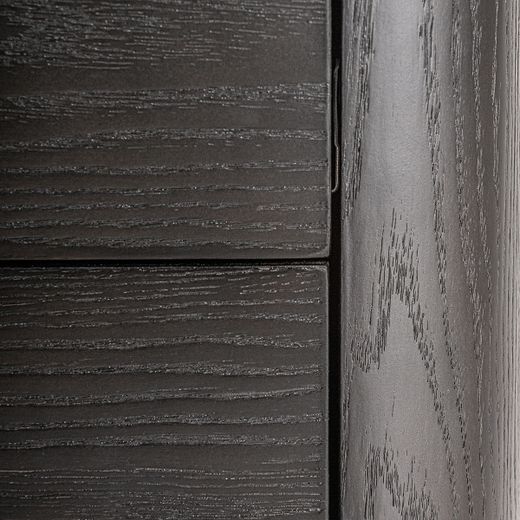 Mesita de noche de madera en negro, 55 x 42 x 48 cm | Wolfach
