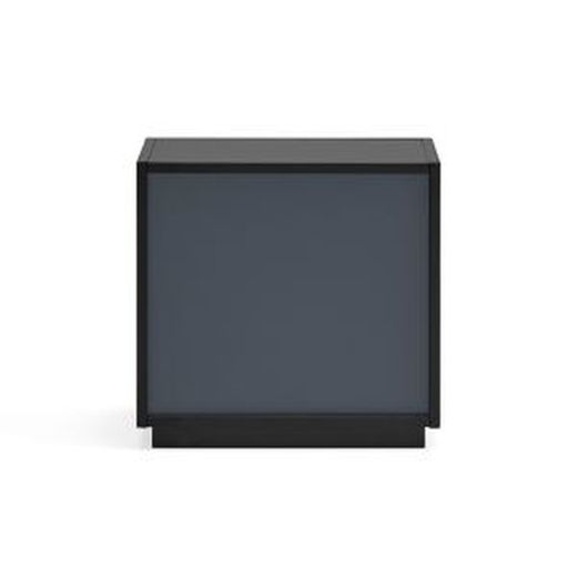 Table de chevet en bois noir et gris anthracite, 52 x 38 x 50 cm | dorique