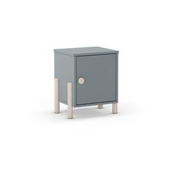 Wooden bedside table in green, 39.4 x 30 x 47 cm | Enola