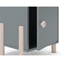 Table de chevet en bois vert, 39,4 x 30 x 47 cm | Énola