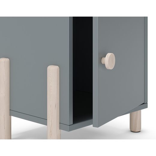 Table de chevet en bois vert, 39,4 x 30 x 47 cm | Énola