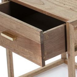 Bedside table in veiled natural wood, 50x40x60 cm