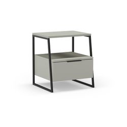 Table de chevet en bois et métal vert et noir, 45 x 40 x 50 cm | Vélia