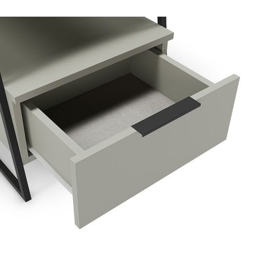 Table de chevet en bois et métal vert et noir, 45 x 40 x 50 cm | Vélia