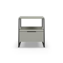 Table de chevet en bois et métal vert et noir, 45 x 40 x 50 cm | Vélia