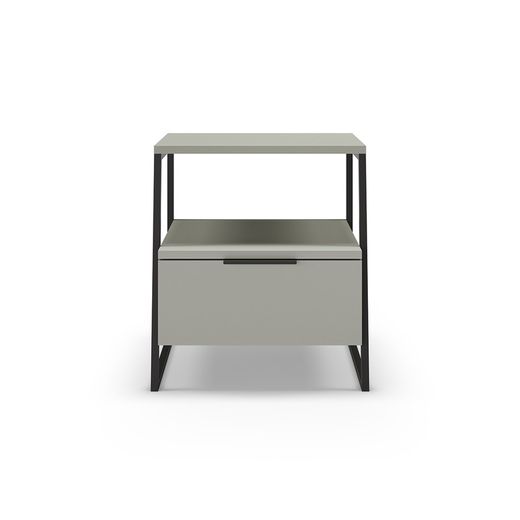 Table de chevet en bois et métal vert et noir, 45 x 40 x 50 cm | Vélia