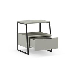 Table de chevet en bois et métal vert et noir, 45 x 40 x 50 cm | Vélia