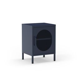 Table de chevet en métal bleu, 40 x 35 x 60 cm | Diora