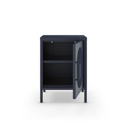 Table de chevet en métal bleu, 40 x 35 x 60 cm | Diora