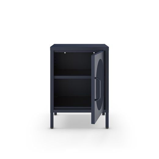 Table de chevet en métal bleu, 40 x 35 x 60 cm | Diora