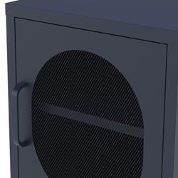 Table de chevet en métal bleu, 40 x 35 x 60 cm | Diora