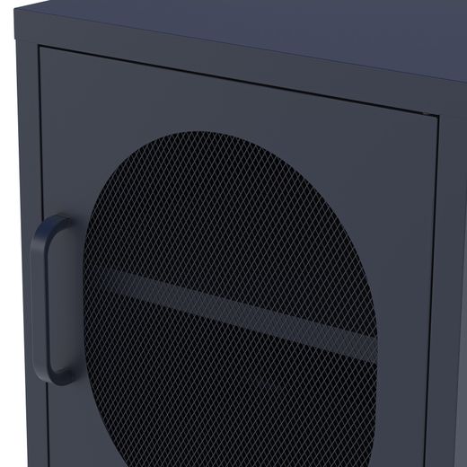 Table de chevet en métal bleu, 40 x 35 x 60 cm | Diora