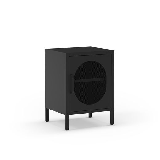 Mesita de noche de metal en negro, 40 x 35 x 60 cm | Diora