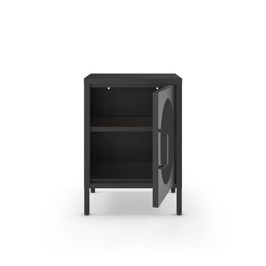 Table de chevet en métal noir, 40 x 35 x 60 cm | Diora