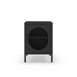 Table de chevet en métal noir, 40 x 35 x 60 cm | Diora