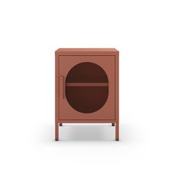 Table de chevet en métal couleur terre cuite, 40 x 35 x 60 cm | Diora