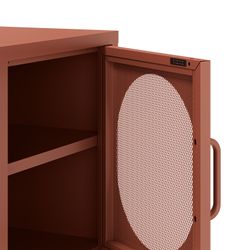 Table de chevet en métal couleur terre cuite, 40 x 35 x 60 cm | Diora