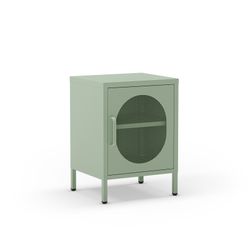 Table de chevet en métal vert menthe, 40 x 35 x 60 cm | Diora